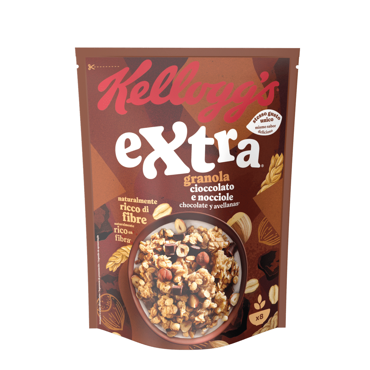 Kelloggs extra granola  chocolate & nocciole 500gm - Image 1