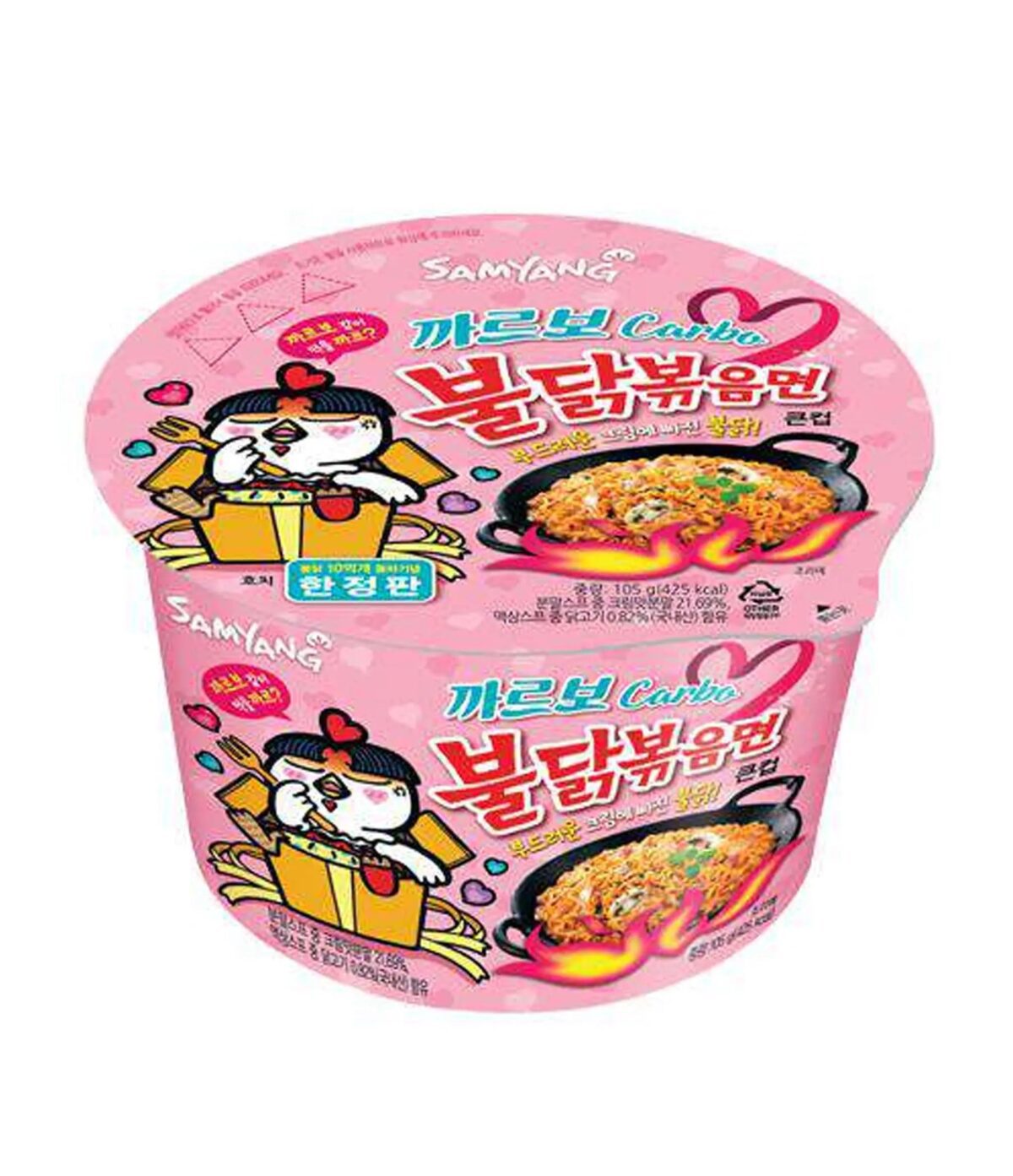 Samyang Spicy Chicken Buldak Noodle Carbonara Bowl 150g - Image 1