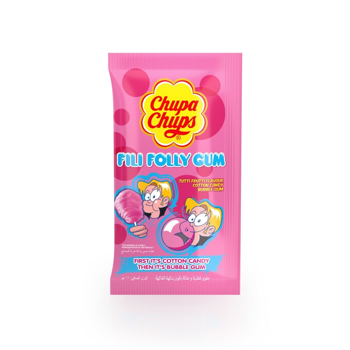 Chupa Chups Cotton Bubble Gum Tutti Frutti Flavor 11g - Image 1