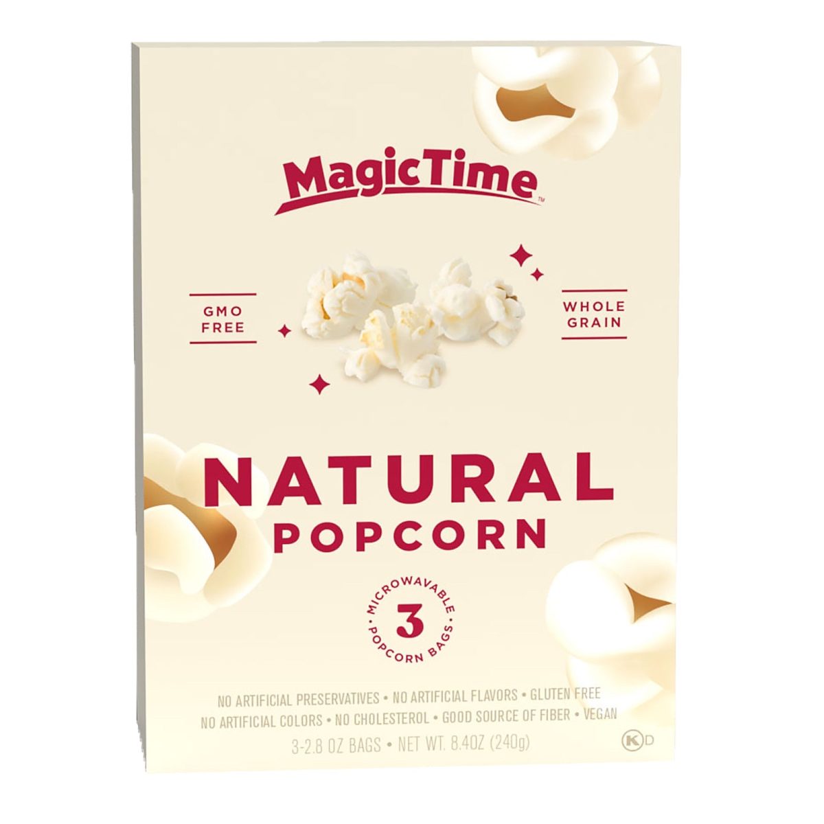 Magic Time Natural Premium Microwave Popcorn 240g - Image 1