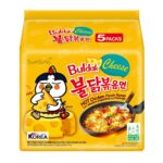 Samyang Cheese Hot Chicken Flavor Ramen Fried Noodles 5 x 140g - Image 2