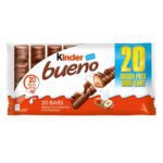 Kinder Bueno Hazelnut Chocolate Bars - 20 Bars, Pack of 10