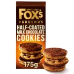Fox's Half Coated Milk Chocolate Cookies 175GM
