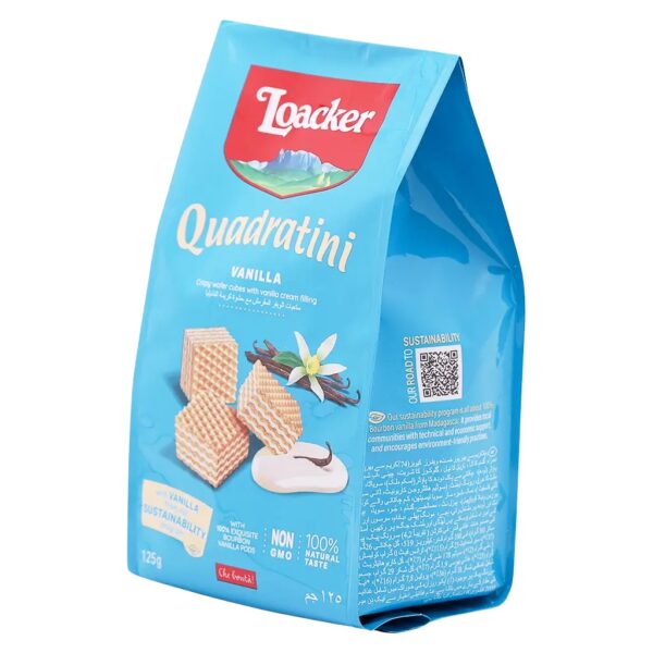 Loacker Quadratini Wafer With Vanilla 125 gm