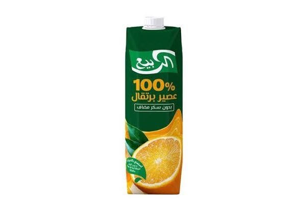 Al Rabie Orange Juice No added sugar 1L
