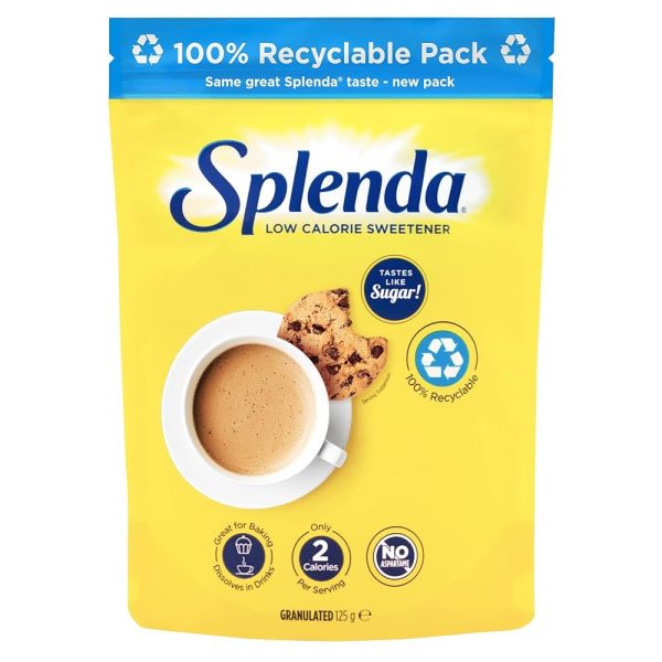 SPLENDA No Calorie Sweetener Granulated Sugar Substitute 125g