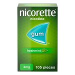 Nicorette Freshmint 4mg Nicotine Gum 105 Pieces