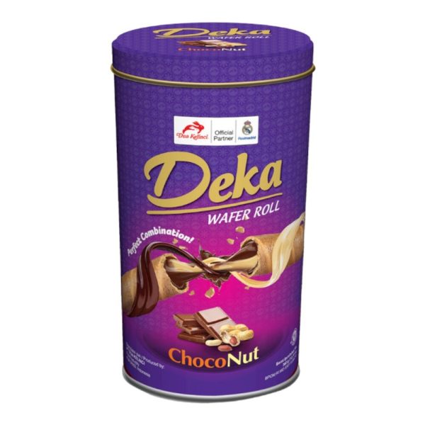 Deka Wafer Roll Choc Nut Tin Can 360gm