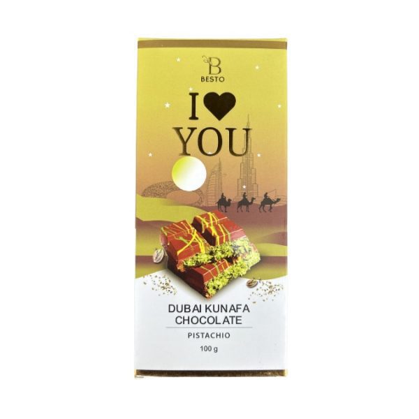 Besto i love you dubai kunafa chocolate 100gm