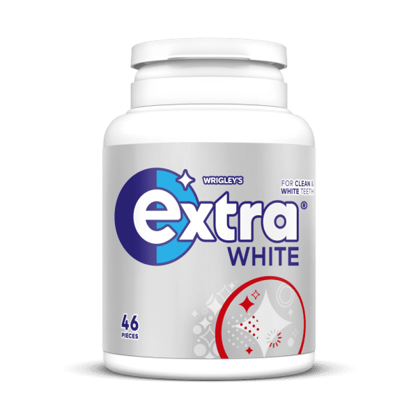 EXTRA White Chewing Gum Sugarfree Bottle 46 Pieces