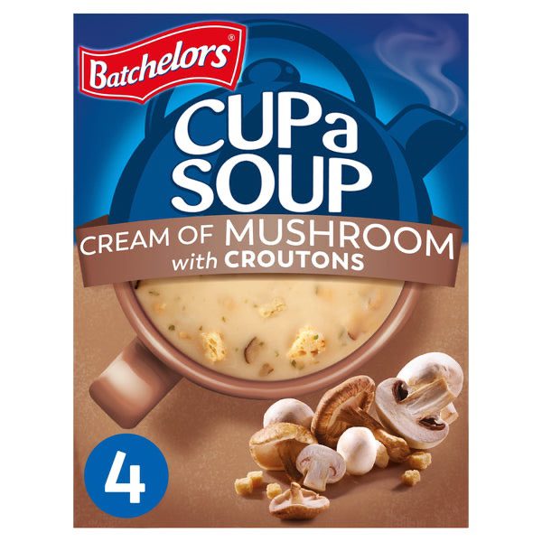 img_3422 Batchelors Cup A Soup Cream Of Mushroom Croutons 4 Pack 99G - Image 1