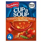 Batchelors Cup a Soup, Tomato & Vegetable with Croutons x4 104g