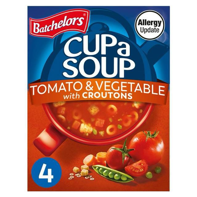 img_3425-2 Batchelors Cup a Soup, Tomato & Vegetable with Croutons x4 104g - Image 1
