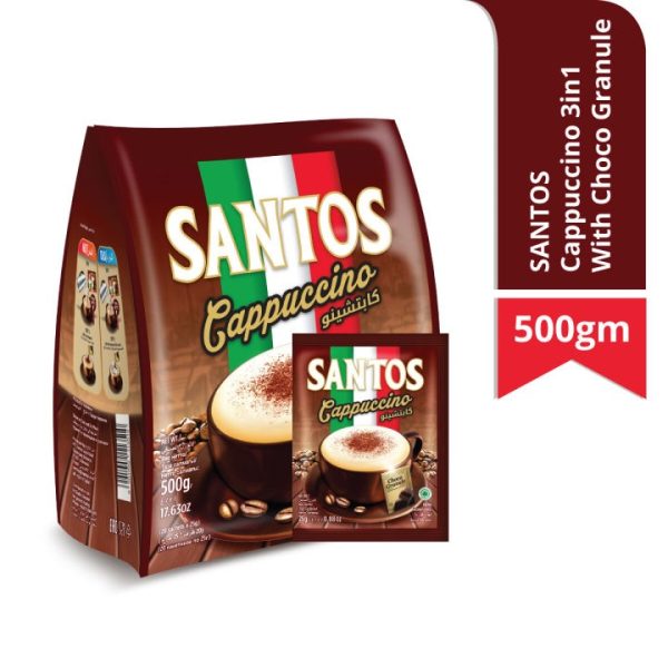 Santos Cappuccino Coffee with sugar  20*25gm