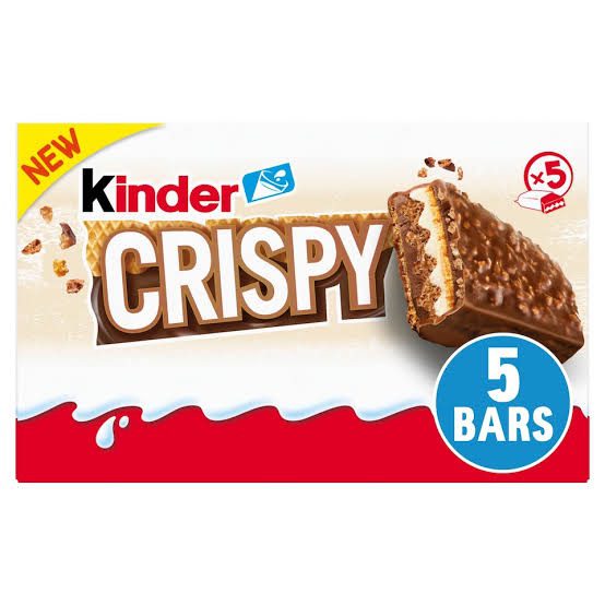 img_0960 Kinder Crispy Wafer Chocolate & Hazelnut Bar Multipack 5x 34g - Image 1