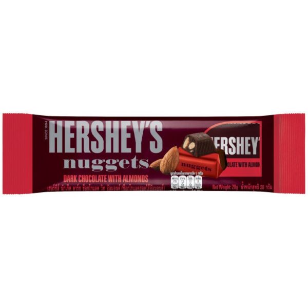 Hersheys Nuggets Dark Chocolate With Almond Bites 28 gram