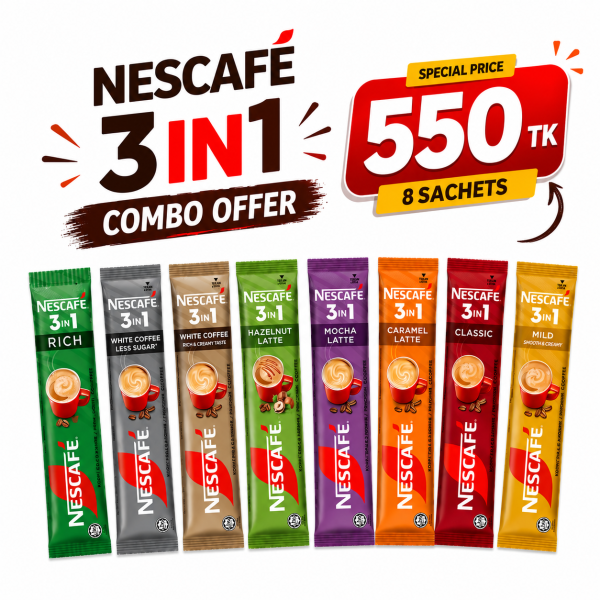 Nescafe 3in1 Mix combo 8 Sachets