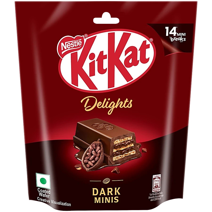 img_7019-2 Nestle KitKat Delight Dark Minis Coated Wafer 103.6 g - Image 1