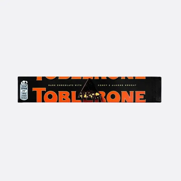 Toblerone Dark Chocolate With Honey & Almond Nougat Bar 100g