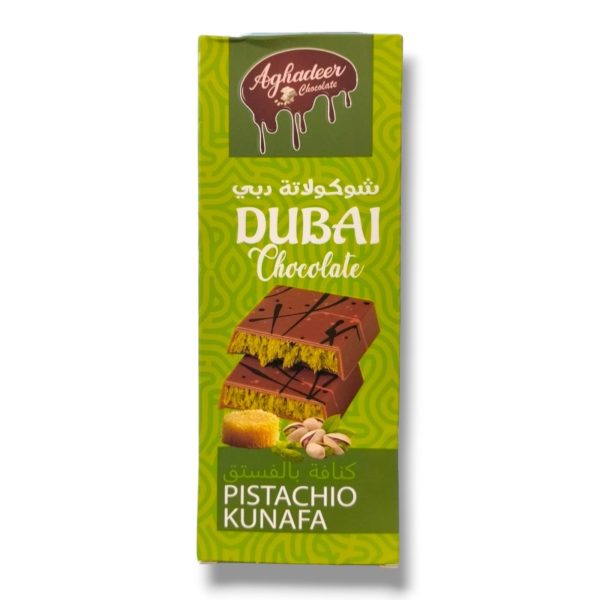 Aghadeer Dubai Pistachio Kunafa Chocolate 100g