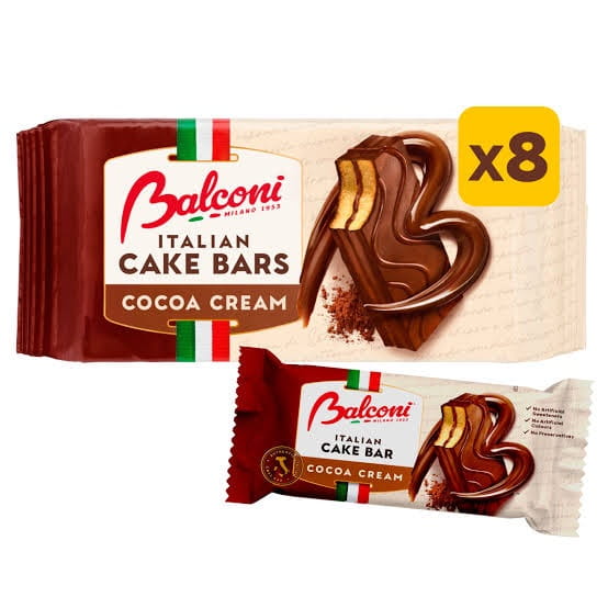 img_9791-2 Balconi Italian Cake Bars Cocoa Cream 8 x 35g - Image 1